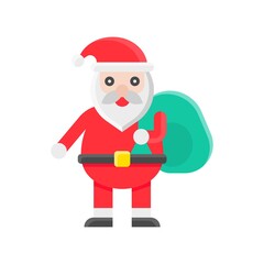 sacks, in santa hands related, to merry christmas vectors, in flat style,