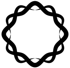 Circular, circle mandala, motif. Abstract circle logo, symbol clip-art. Abstract concentric decoration, ornament design element
