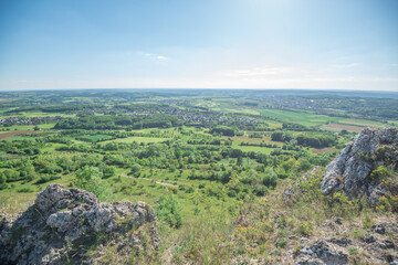 Obraz premium Fränkische Schweiz, Ausblick vom Walberla, Ehrenbürg