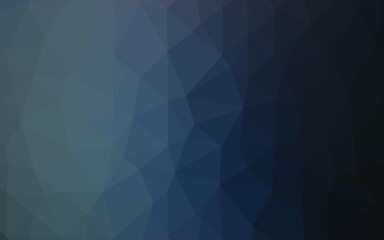 Dark BLUE vector low poly cover. Modern geometrical abstract illustration with gradient. Template for a cell phone background.