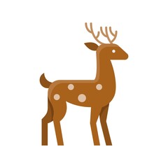 santa, huntings deers related, to Christmas vectors, in flat style,