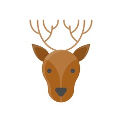 deers, faces and huntings, related to christmas vectors, in flat style,
