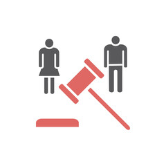 Divorce line icon. Vector signs for web graphics