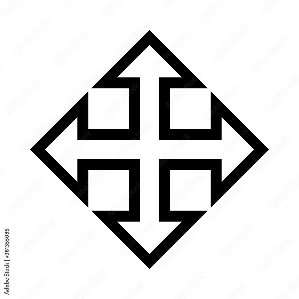 Poster arrow pointer cursor icon v10. internet flat icon symbol for applications.