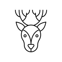 deers, faces and huntings, related to christmas vectors, in lineal style,