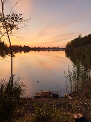 sunset on the river
wonderful views of the sunset by the river on a warm autumn night