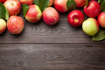 Ripe garden apple fruits