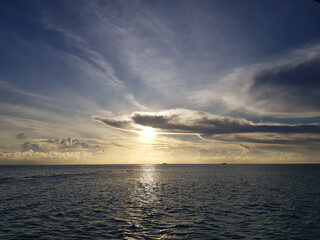 sunset over the ocean