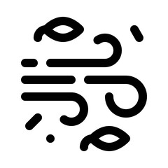 Naklejka premium virus transmission related wind or air with leafs vector in lineal style,