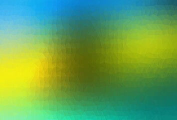 Dark Blue, Yellow vector abstract polygonal cover.