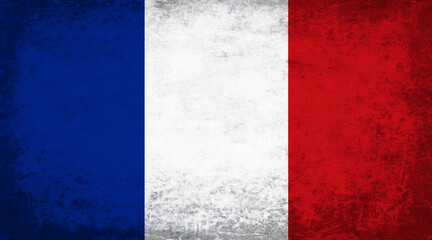 Grunge of France flag background