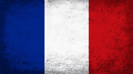 Grunge of France flag background