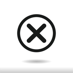 Obraz premium Close icon vector . Delete sign