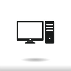 Computer icon vector . pc sign