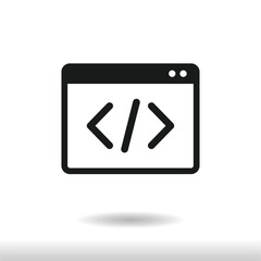 Coding icon vector . development sign