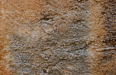 Close-up image of sandstone wall texture.