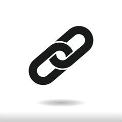 Chain link icon vector . Link sign