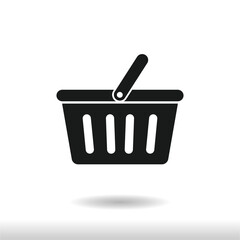 Shopping Basket icon vector . Basket sign