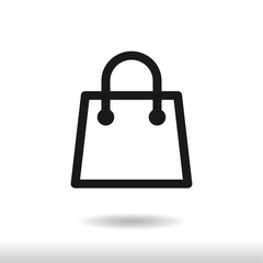 Shopping Bag icon vector . Shopping sign