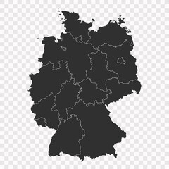 Germany Map - Stock Vector Illustration