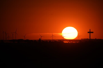 Sunset Windkraft