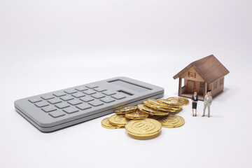 House on money pillars suggesting property investment