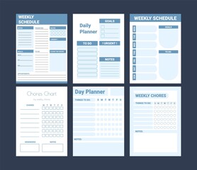 Week schedule. Organizer page. Monthly planner template.