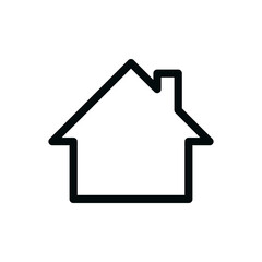 Home isolated icon, house building vector icon with editable stroke