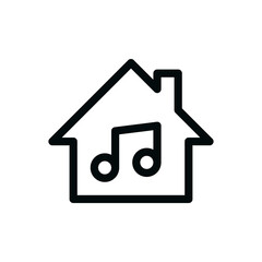 Home audio system isolated icon, home music system vector icon with editable stroke