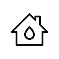 House water supply isolated vector icon with editable stroke