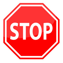 Stop. Traffic road sign. Halt or no concept illustration.