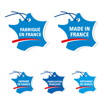 Made In France - fabriqu&eacute; en France &eacute;tiquette logo made in france