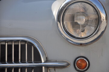 Classic passenger car close up