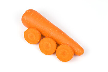 Carrots on a white background
