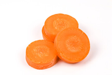 Carrots on a white background