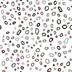 Dark Red vector seamless cover with circles. Glitter abstract illustration with blurred drops of rain. Pattern for trendy fabric, wallpapers.