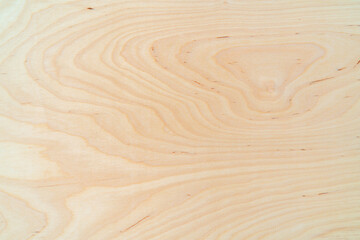 Light plywood texture. Patterned wooden background. Wood product.