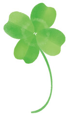 	色鉛筆で描いたクローバーのイラスト