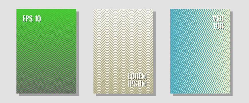 Halftone flat patterns abstract vector set.