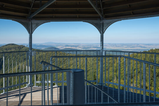 Lookout tower on Kłodzka G&oacute;ra, the Bardzkie Mountains near Kłodzko, Lower Silesia Poland