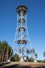 Lookout tower on Kłodzka Góra, the Bardzkie Mountains near Kłodzko, Lower Silesia Poland - obrazy, fototapety, plakaty