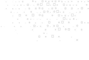 Light Silver, Gray vector texture with disks, rectangles.