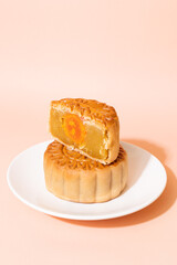 Chinese moon cake durian and egg yolk flavour