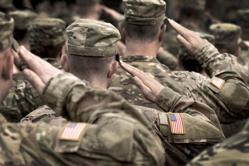 US soldier salute. US army. Military of USA. Veterans Day. Memorial day. The United States Armed...