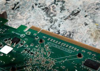 electronic component on circuit board