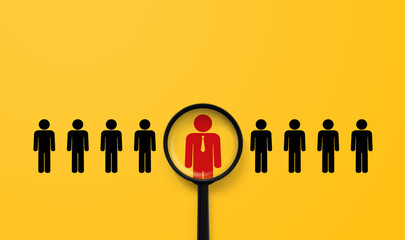 Human resource management and recruitment employment business concept