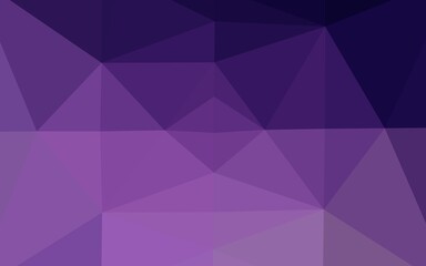 Obraz premium Dark Purple vector abstract polygonal cover. Creative illustration in halftone style with gradient. Brand new design for your business.