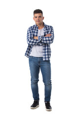 Naklejka premium Full length man portrait on white