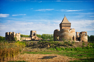 The ruins of medieval Bac fortress in Vojvodina province of Serbia