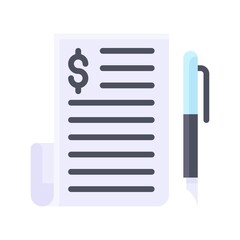 economic recession related icons page with dollar sign and pen with cap vectors in flat style,